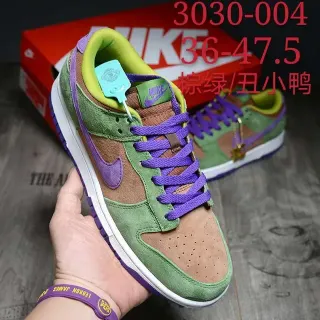 Nike Dunk Low 橄榄绿 紫色 米色 生活球鞋