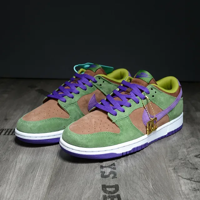 Nike Dunk Low أخضر زيتوني بنفسجي كاكي أحذية أسلوب حياة 3