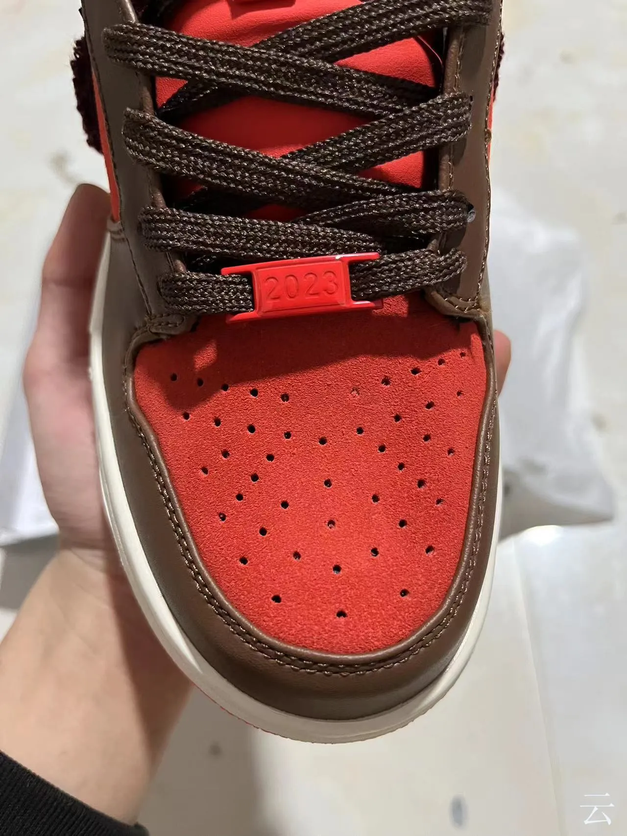 Nike Dunk Low खरगोश का वर्ष लाल भूरा स्केटबोर्ड जूते 4