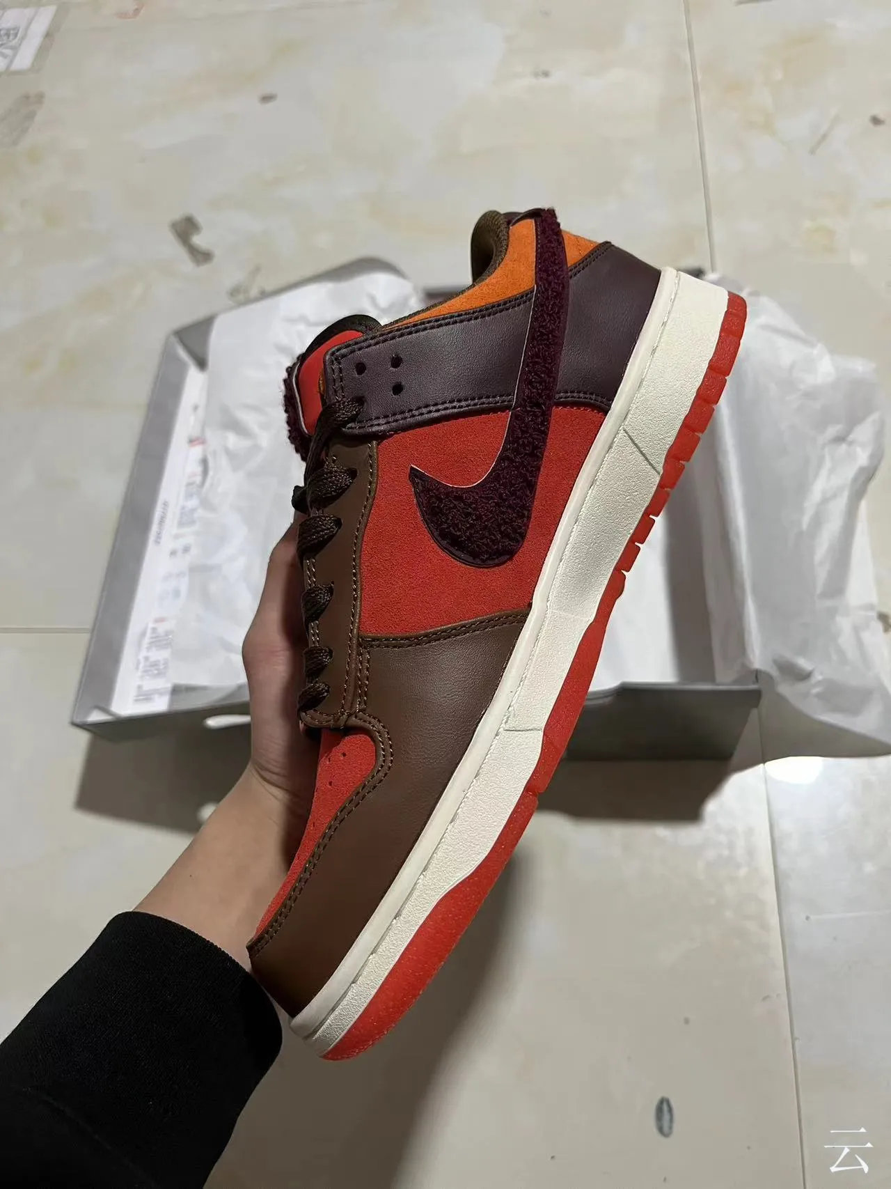 Nike Dunk Low खरगोश का वर्ष लाल भूरा स्केटबोर्ड जूते 5