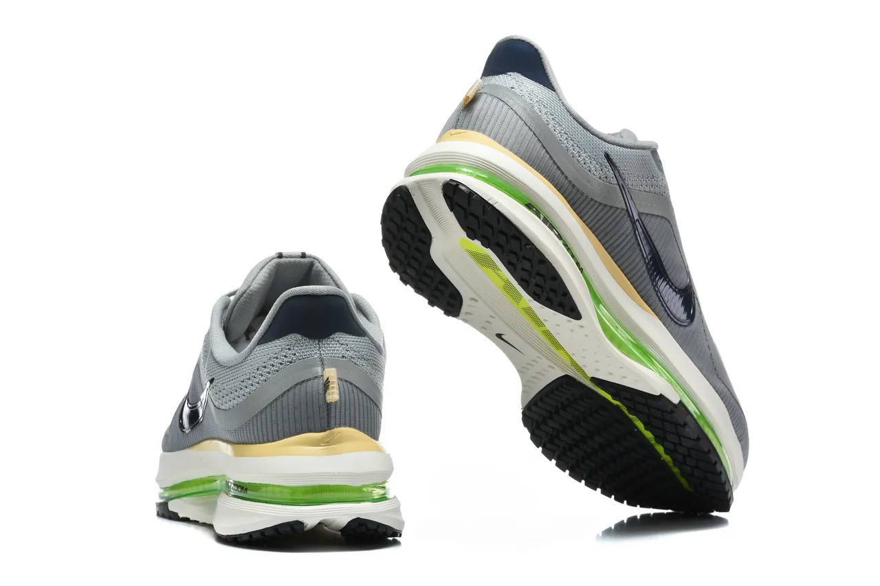 Nike Gris Verde Parte Superior de Malla Ingenierada Longitud Completa Unidad Air Zoom Visible Zapatos de correr 2