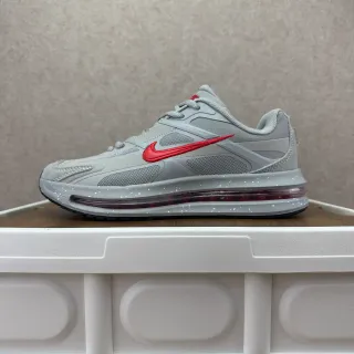 Nike Gray Red Layered Synthetic Cage Mesh Upper Lifestyle Sneakers — Nike Lifestyle Sneakers photo from the Yupoo catalog