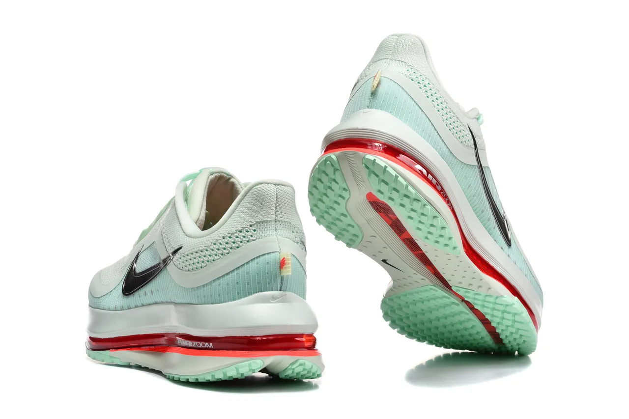 Nike Green Red Engineered Mesh Upper Translucent Air Zoom Unit Running Shoes 2