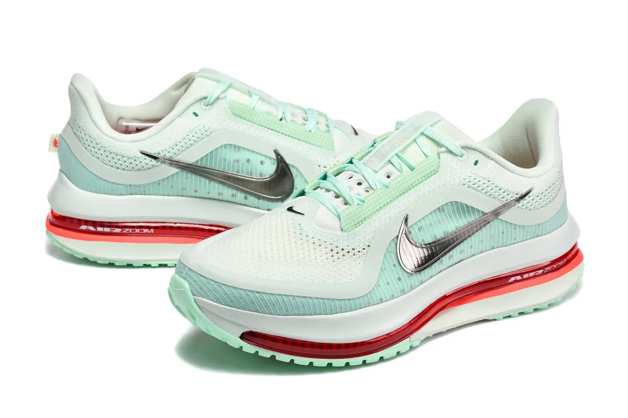 Nike Green Red Engineered Mesh Upper Translucent Air Zoom Unit Running Shoes 4