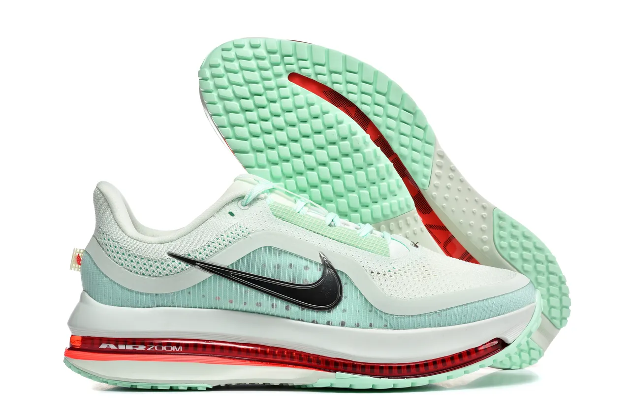 Nike Green Red Engineered Mesh Upper Translucent Air Zoom Unit Running Shoes 5