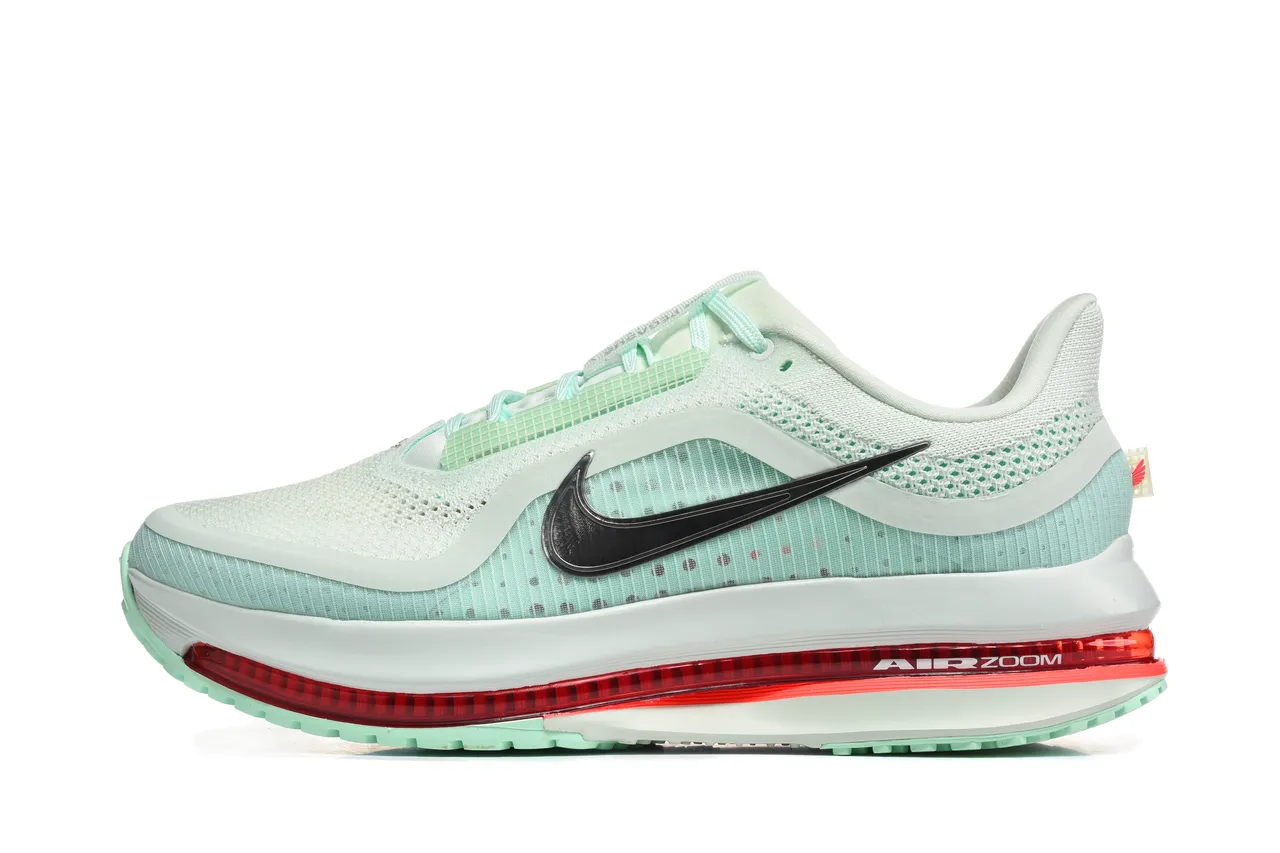 Nike Green Red Engineered Mesh Upper Translucent Air Zoom Unit Running Shoes 7
