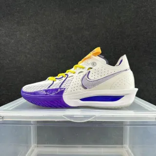 Nike GT-01 सफेद बैंगनी पीला बास्केटबॉल जूते