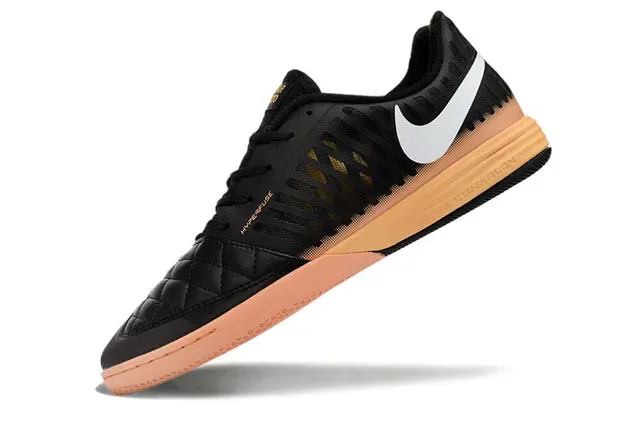 Nike Hypervenom Preto Laranja Tapa de Dedo Acolchoado Jaula Sintética Perfurada Sapatos de Futebol Indoor 2