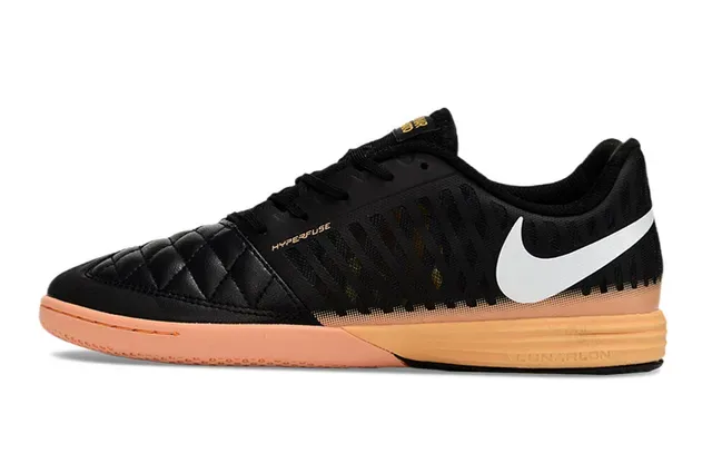 Nike Hypervenom Preto Laranja Tapa de Dedo Acolchoado Jaula Sintética Perfurada Sapatos de Futebol Indoor 4