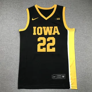 Nike Iowa Hawkeyes No. 22 Clark ब्लैक येलो वी-नेक स्लीवलेस जर्सी