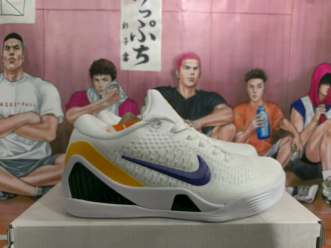 Nike Kobe A.D. White Purple Yellow Basketball Shoes 5
