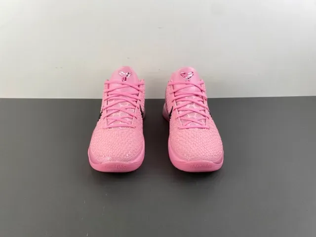 Nike Kobe Rose Noir Tige Texturée Pébbled Superposition Swoosh Chaussures de Basketball 12