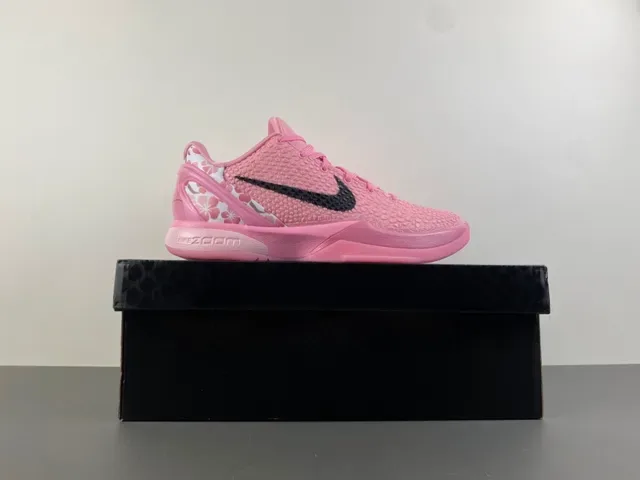 Nike Kobe Rose Noir Tige Texturée Pébbled Superposition Swoosh Chaussures de Basketball 16