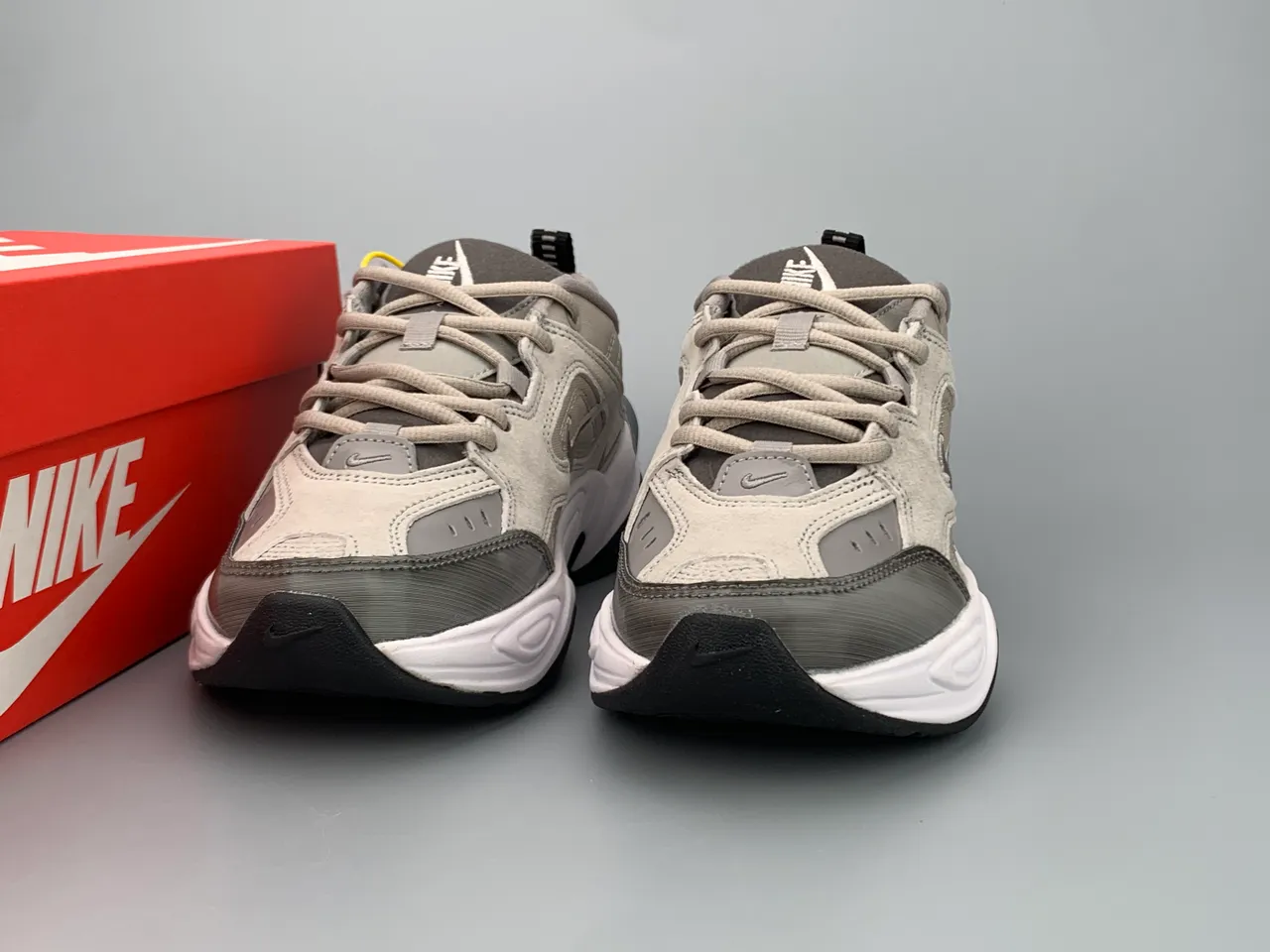 Nike M2K Tekno Light Gray Chunky Sneakers 3