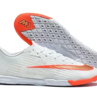 Nike Mercurial Flyweave Ultra White Orange Indoor Soccer Shoes
