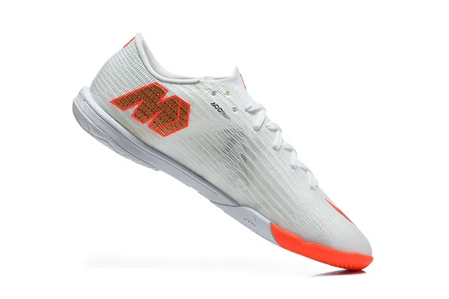 Nike Mercurial Flyweave Ultra أبيض برتقالي أحذية كرة القدم الداخلية 3