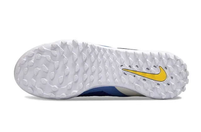 Nike Mercurial Superfly Beige Blue Sock-Fit Collar Flyknit Upper Turf Soccer Shoes 6