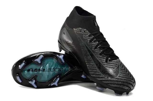 Nike Mercurial Superfly काला टील Air Zoom फर्म ग्राउंड फुटबॉल जूते 4