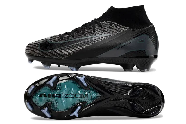 Nike Mercurial Superfly काला टील Air Zoom फर्म ग्राउंड फुटबॉल जूते 6