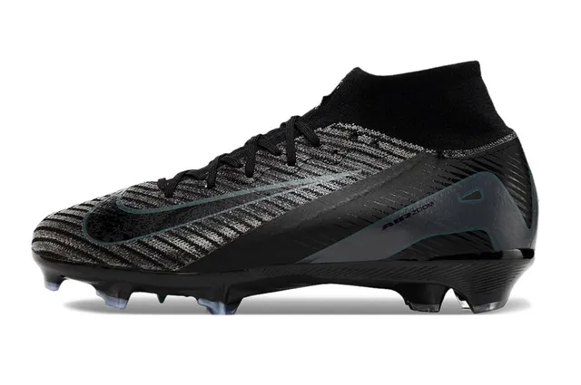 Nike Mercurial Superfly काला टील Air Zoom फर्म ग्राउंड फुटबॉल जूते 9
