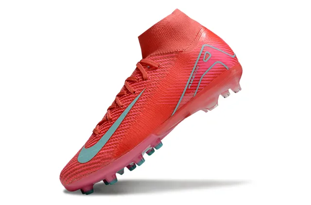 Nike Mercurial Superfly Rose corail Sarcelle Chaussures de football Terre ferme 3