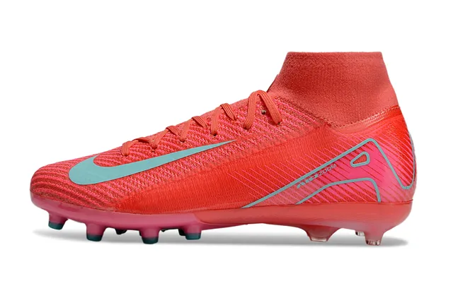 Nike Mercurial Superfly Rose corail Sarcelle Chaussures de football Terre ferme 7