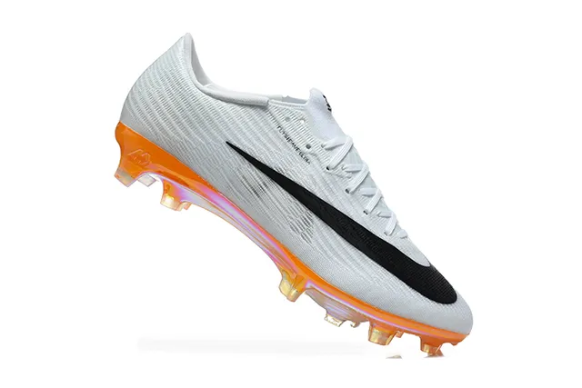 Nike Mercurial Superfly Flyknit Blanco Negro Naranja Firm-Ground Zapatos de fútbol 4