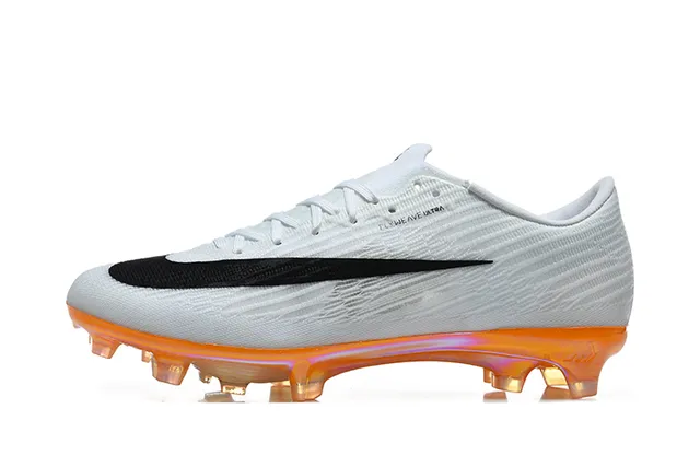 Nike Mercurial Superfly Flyknit Blanco Negro Naranja Firm-Ground Zapatos de fútbol 6