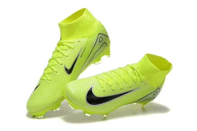 Nike Mercurial Superfly Chuteiras de Futebol Altas Amarelo Neón Firm Ground 3