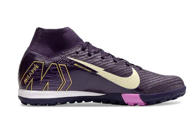 Nike Mercurial Superfly KM Roxo Rosa Sapatos de futebol para grama artificial 5