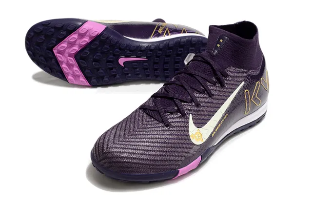 Nike Mercurial Superfly KM Roxo Rosa Sapatos de futebol para grama artificial 6