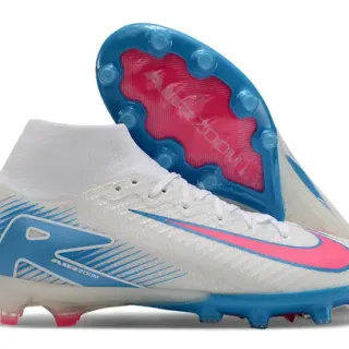 Nike Mercurial Superfly blancs roses bleus Firm-Ground chaussures de football
