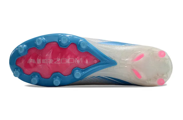 Nike Mercurial Superfly श्वेत गुलाबी नीला Firm-Ground फुटबॉल जूते 6