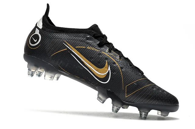 Nike Mercurial Vapor أسود ذهبي أبيض أرض صلبة أحذية كرة القدم 3