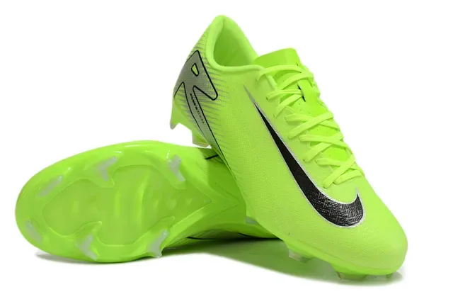 Nike Mercurial Vapor Neon Green Silver Black Firm-Ground Sapatos de futebol 4