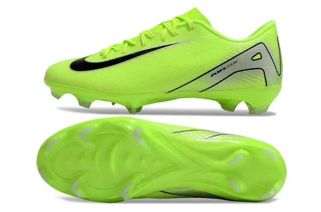 Nike Mercurial Vapor Neon Green Silver Black Firm-Ground Sapatos de futebol 6