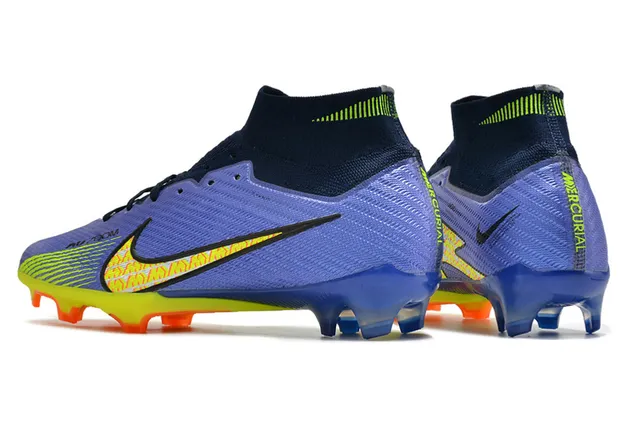 Nike Mercurial Vapor Tênis de Futebol Roxo Amarelo Col Sock-Fit Upper Knit Texturizado Sola Firm-Ground 4