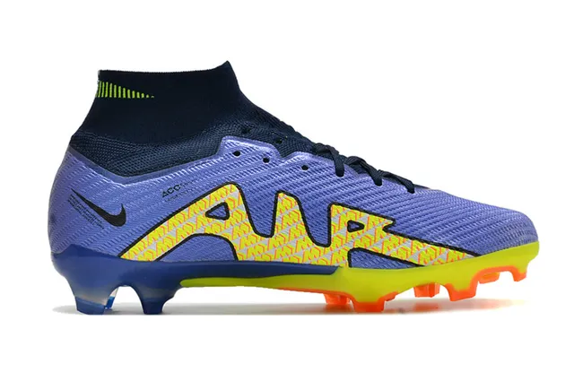Nike Mercurial Vapor Tênis de Futebol Roxo Amarelo Col Sock-Fit Upper Knit Texturizado Sola Firm-Ground 5