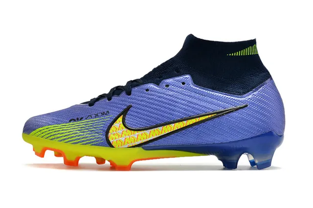 Nike Mercurial Vapor Tênis de Futebol Roxo Amarelo Col Sock-Fit Upper Knit Texturizado Sola Firm-Ground 6