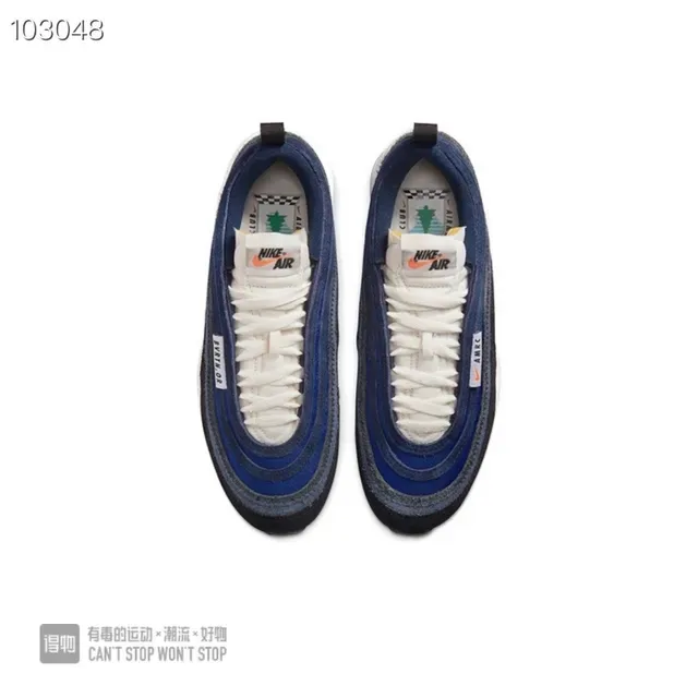 Nike Navy Black Layered Wave Upper Visible Air Cushioning Lifestyle Sneakers 3
