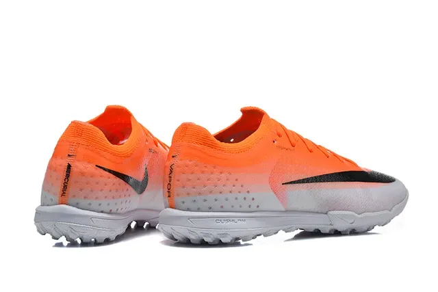Nike Orange Black Low-Cut Knit Upper Gradient Fade Turf Soccer Shoes 5