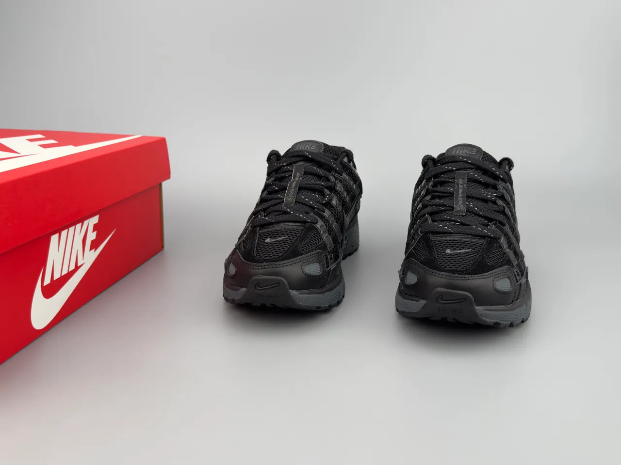 Nike P-6000 Black and Dark Gray Running Shoes 3
