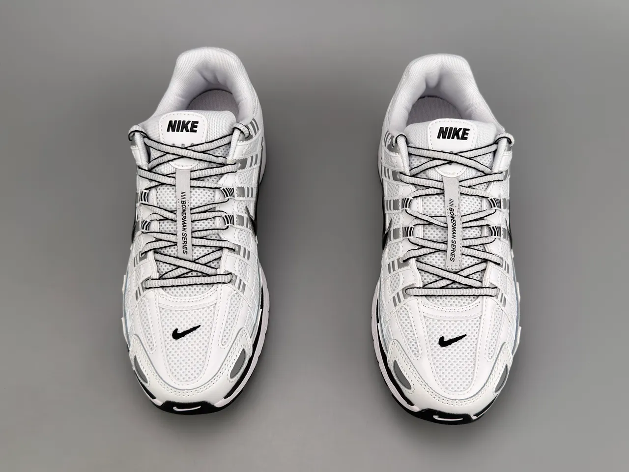 Nike P-6000 White Black Gray Running Shoes 9