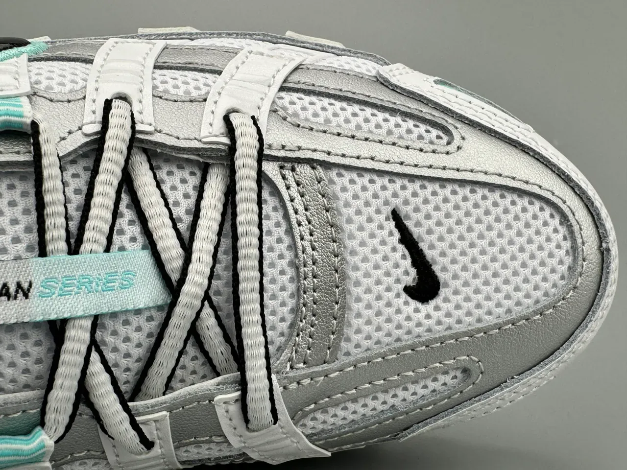 Nike P-6000 White Black Teal Lifestyle Sneakers 4