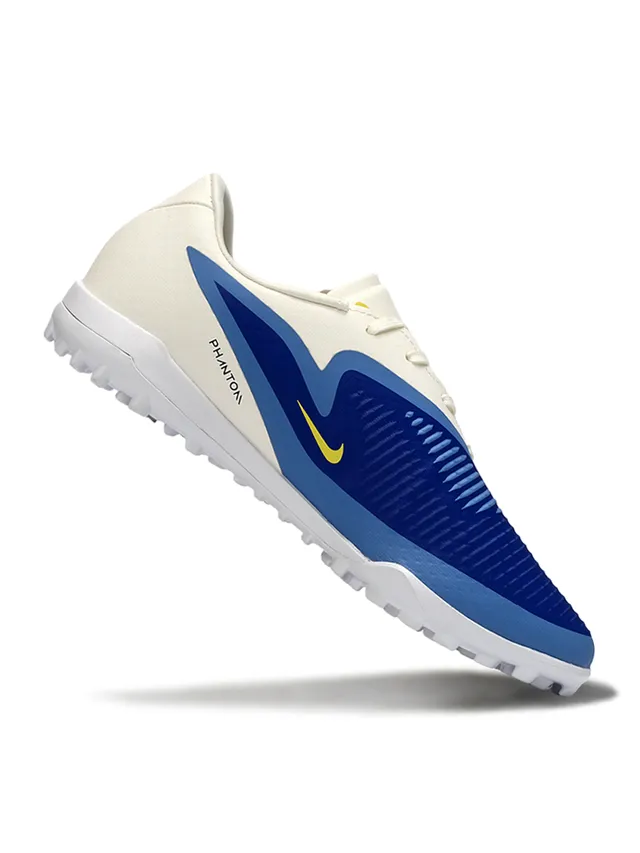Nike Phantom GT Beige Blue sapato de baixo corte superior de sintético texturizado sapatos de futebol para gramado 2