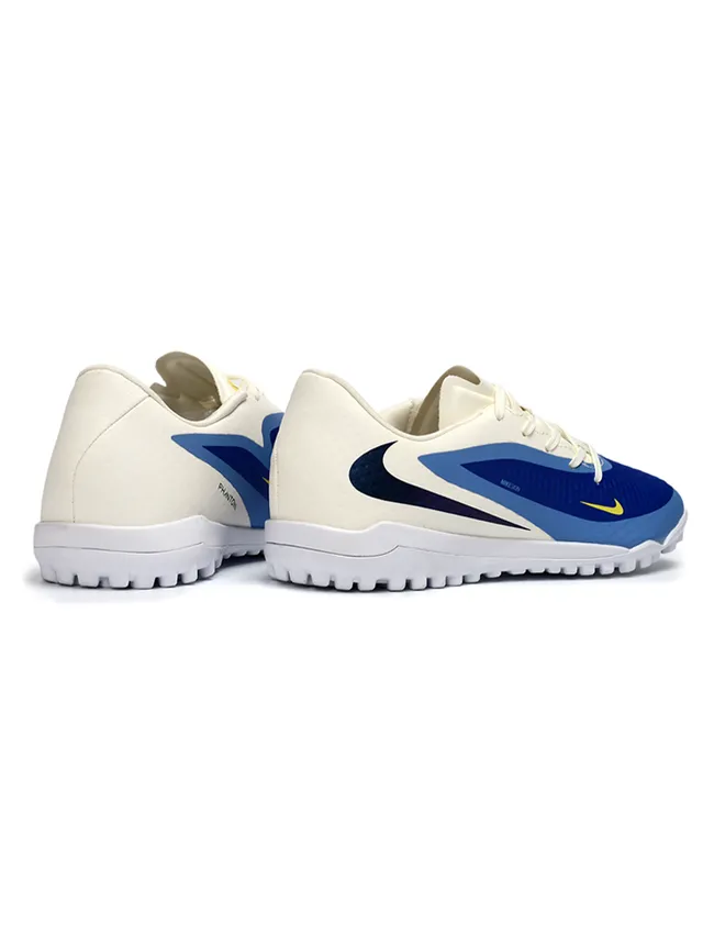 Nike Phantom GT Beige Blue sapato de baixo corte superior de sintético texturizado sapatos de futebol para gramado 5