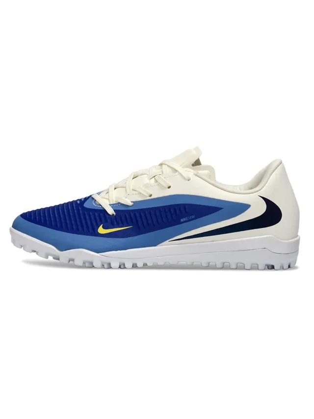 Nike Phantom GT Beige Blue sapato de baixo corte superior de sintético texturizado sapatos de futebol para gramado 7