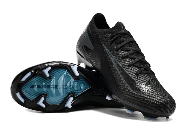 Nike Phantom GT Noir Bleu Upper de Tricot Lacets Asymétriques Firm-Ground Chaussures de Football 2