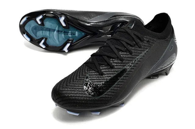 Nike Phantom GT Noir Bleu Upper de Tricot Lacets Asymétriques Firm-Ground Chaussures de Football 3
