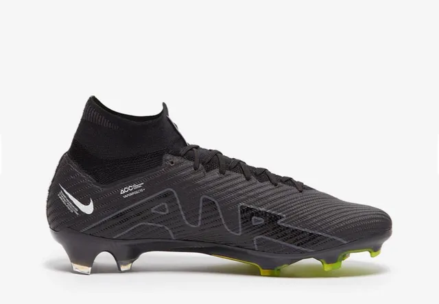 Nike Phantom GT Black Green High-Cut Flyknit Collar Textured Synthetic Upper Firm-Ground Soccer Shoes 5